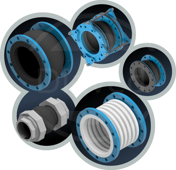 Juntas de Expansão em Borracha e PTFE Juntas de Expansão em Borracha e PTFE